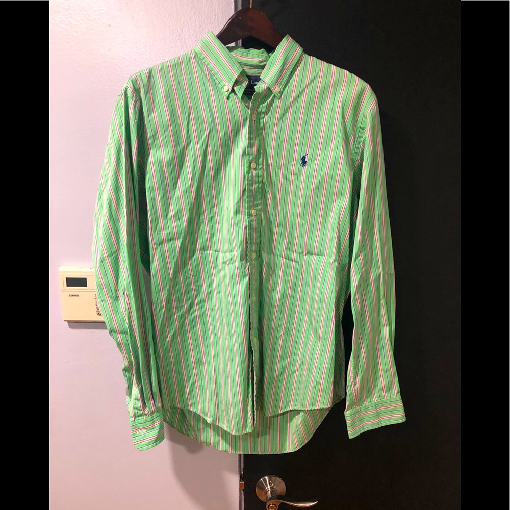 Green Polo Button Down Shirt
